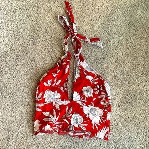 Floral Express crop top, size small